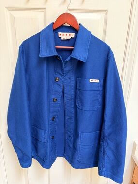 Marni Royal Blue Cotton Chore Jacket